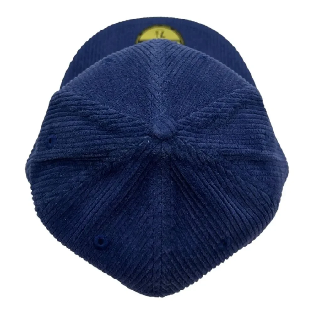 New Era 59Fifty Milwaukee Brewers Hat Cap 7 1/8 Royal Blue Corduroy MLB Baseball